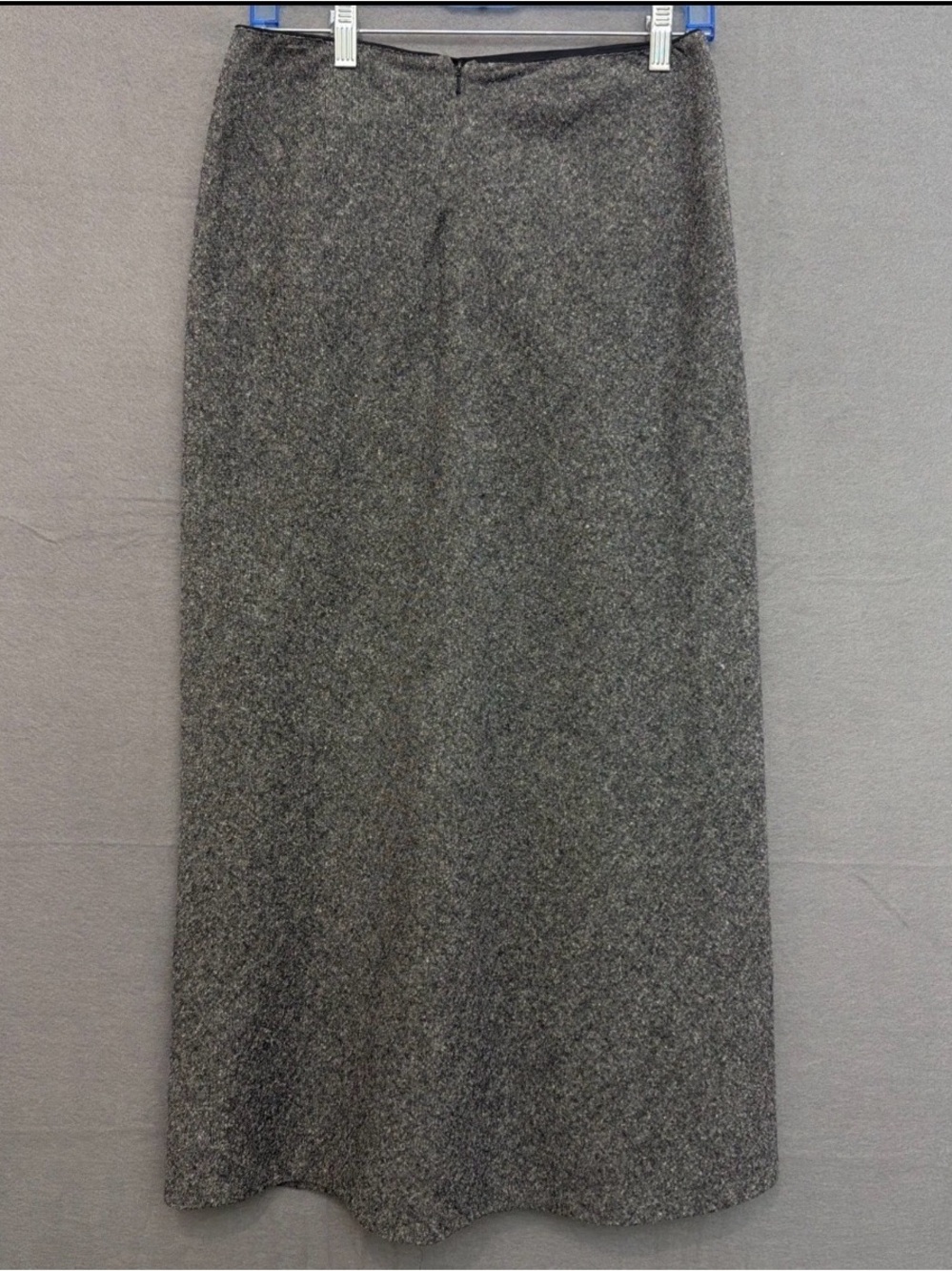 Vintage Old Navy Grey Wool Blend High Waisted A-Line Maxi Skirt Sz 6